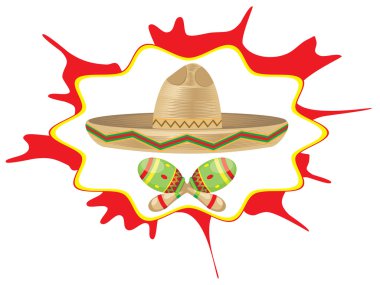 fötr şapka ve marakas