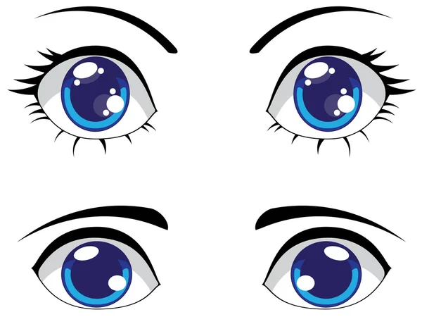 Cute Stylized Eyes — Stock Vector