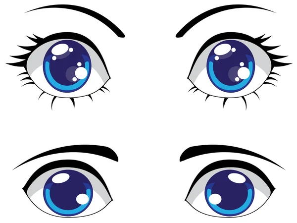 Happy anime eyes  wall stickers isolated illustration design   myloviewcom