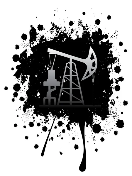 Pompe à huile Grunge — Image vectorielle