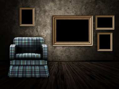 odası koltuk ve ahşap çerçeve