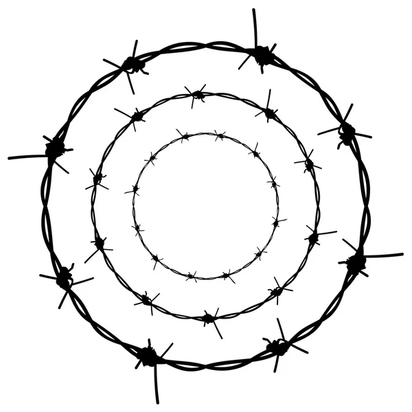 Barbed Wire Silhouette — Stock Vector