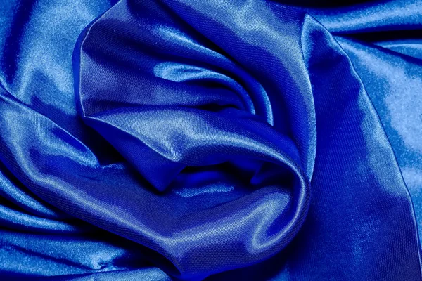 Синій шовкові текстури — стокове фото