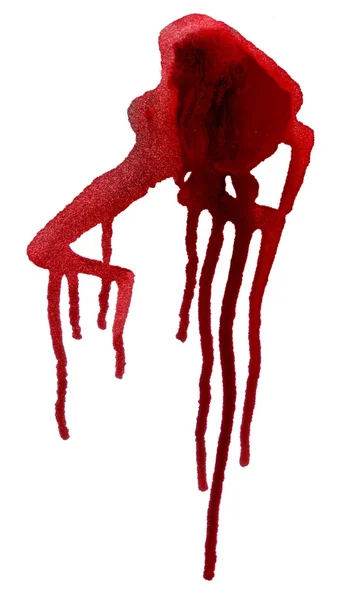 Pintura vermelha goteja — Fotografia de Stock