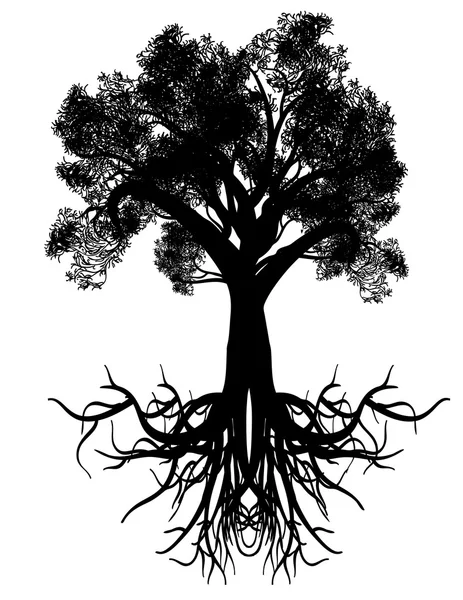 Silhueta de árvore estilizada — Vetor de Stock
