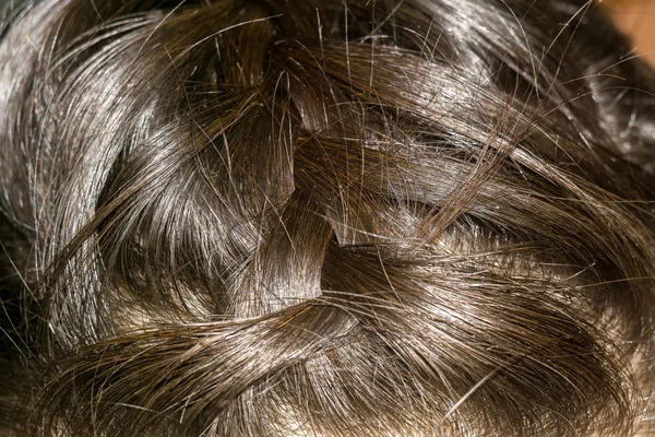 編んだ髪マクロ — ストック写真