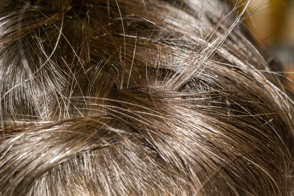 Fonott haj makró — Stock Fotó