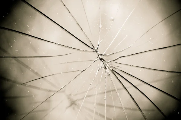 Broken Glass Sepia — Stock Photo, Image