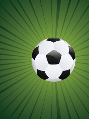 Futbol topu ışınları arka plan üzerinde