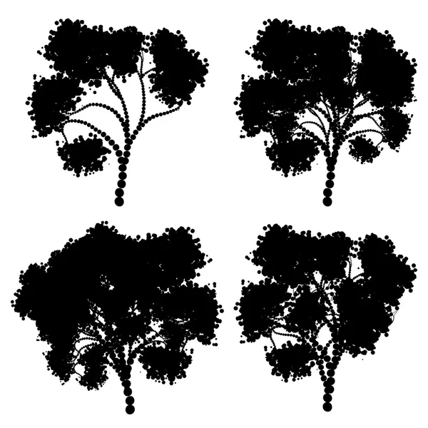 Silhouette d'arbre stylisée — Image vectorielle
