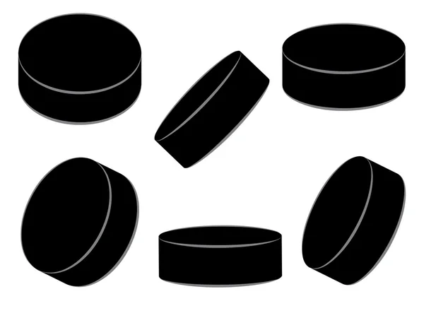 Ice Hockey Pucks — Stock Vector