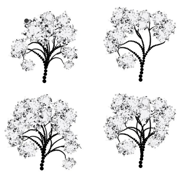 Silueta de árbol estilizado — Vector de stock