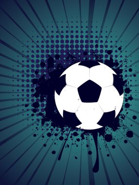 Futbol topu ışınları arka plan üzerinde