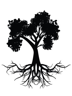 stilize ağaç siluet