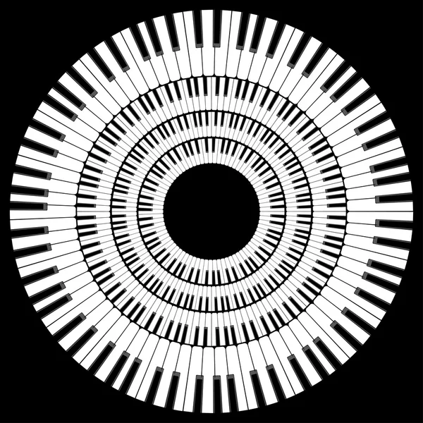 Ilustración de teclado de piano — Vector de stock