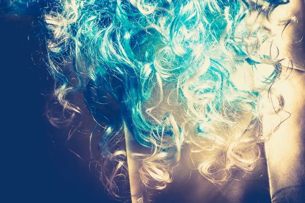 Blue Wig Macro — Stock Photo, Image