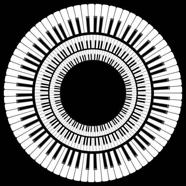 Ilustración de teclado de piano — Vector de stock