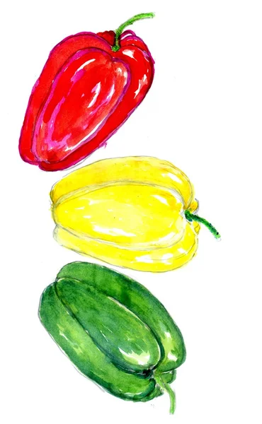 Τρεις πιπεριές τέχνης — Φωτογραφία Αρχείου