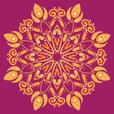 yuvarlak çiçekli süsleme