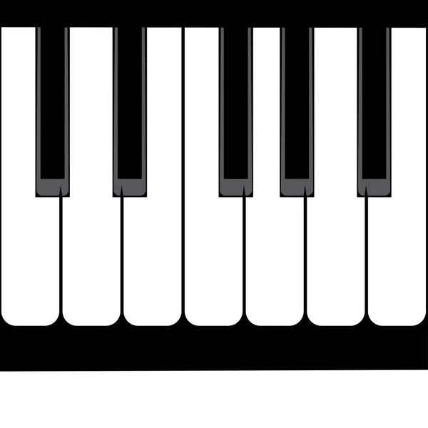 Ilustración de teclado de piano — Vector de stock