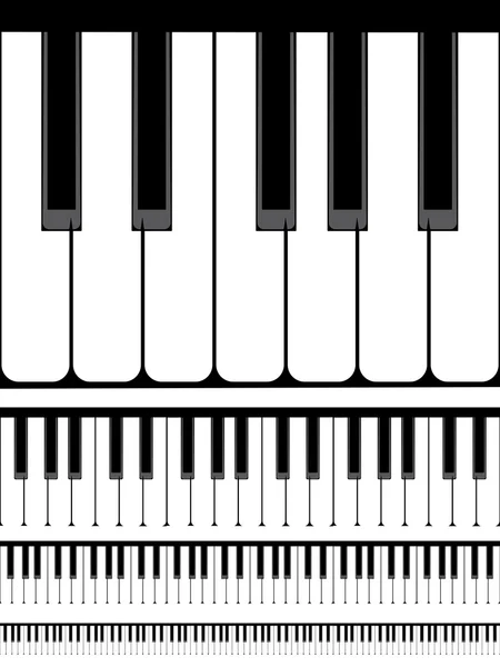 Ilustración de teclado de piano — Vector de stock