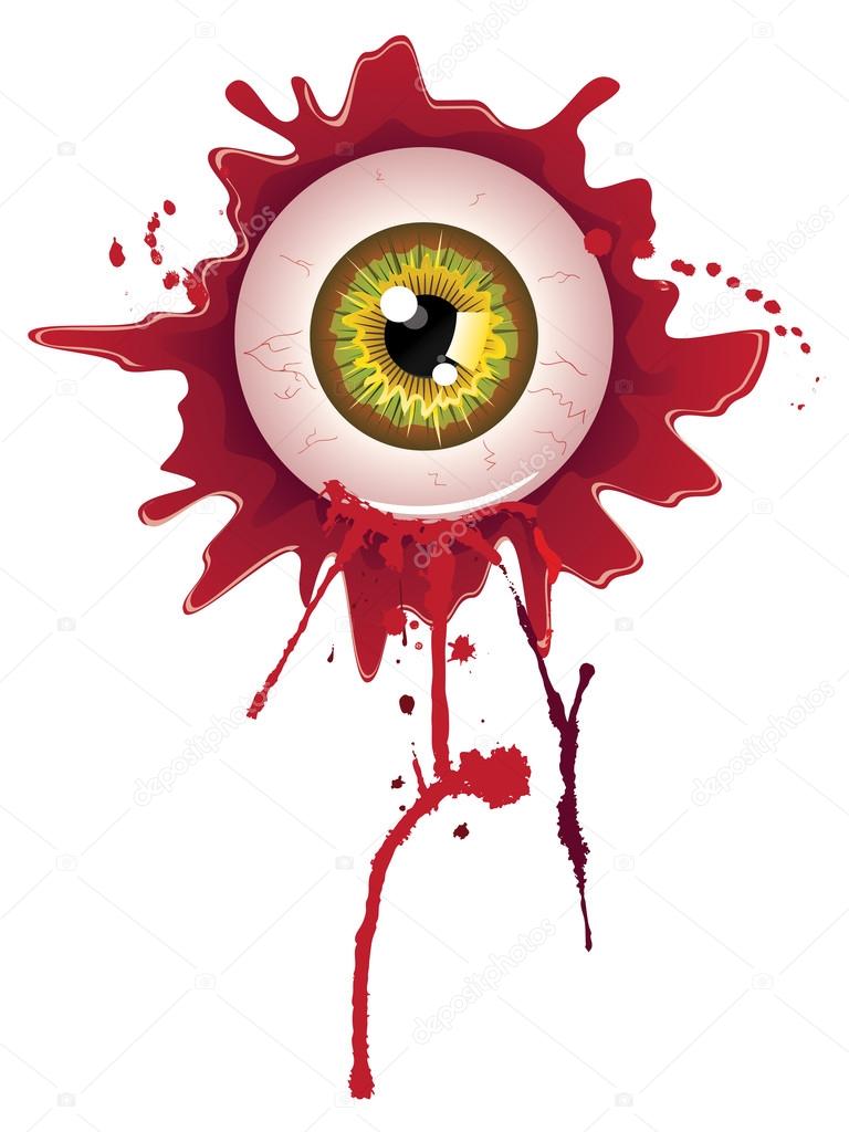 Halloween Bloody Eyeball Stock Vector by ©artshock 120084718