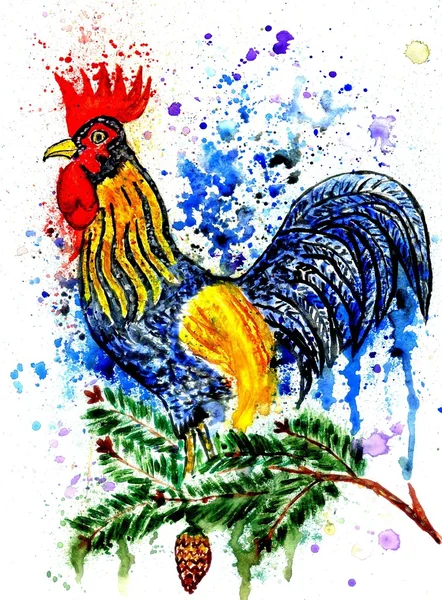 Fancy Rooster Art — Stock Photo, Image