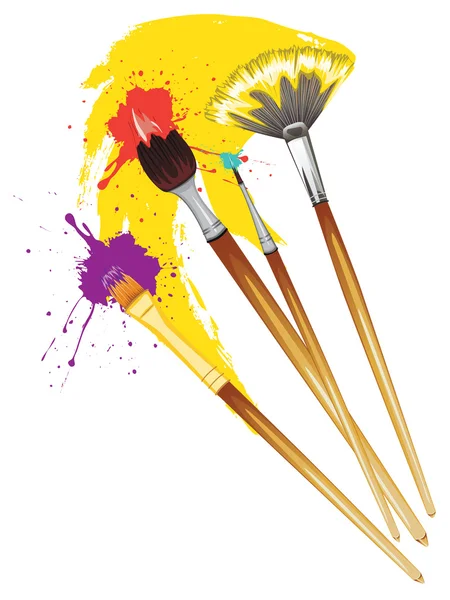 Artist Palette stock vector. Illustration of brushes, paint - 4435570