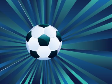 Futbol topu ışınları arka plan üzerinde
