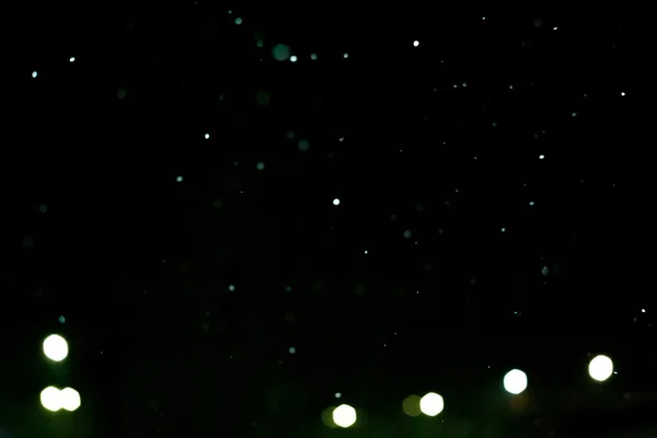 Chute de neige nocturne déconcentrée — Photo