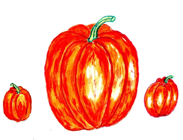 Arte de tres calabazas — Foto de Stock