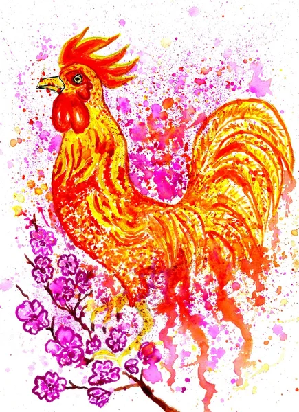 Fancy Rooster Art — Stock Photo, Image