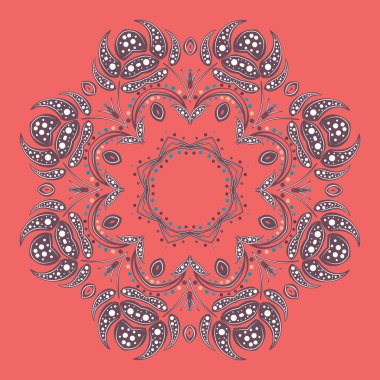 yuvarlak çiçekli süsleme