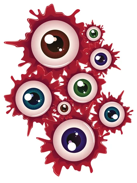 Halloween sangriento globo ocular — Vector de stock