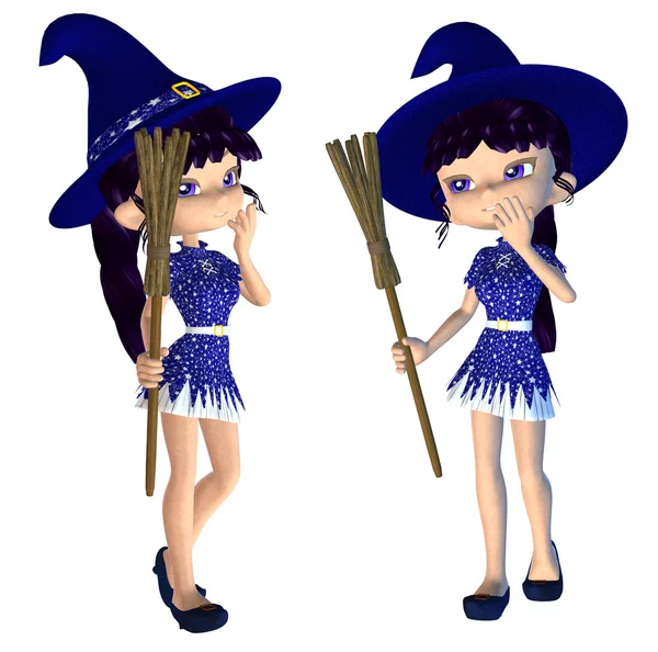 Cute 3d Witch — Stock Photo, Image