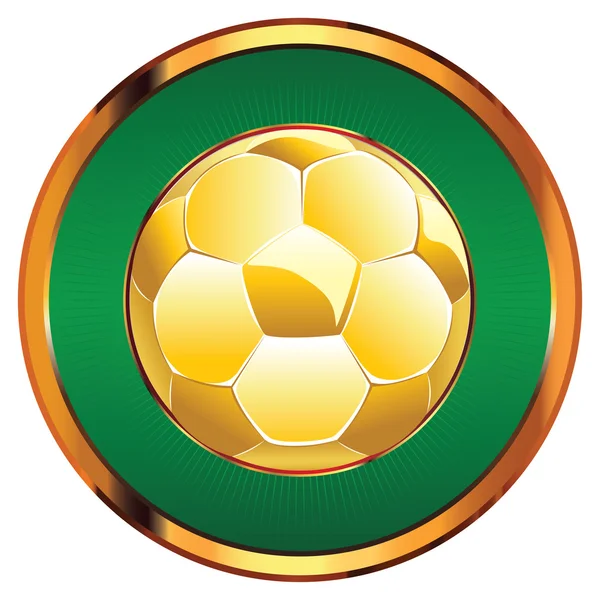 Pelota de fútbol de oro — Vector de stock