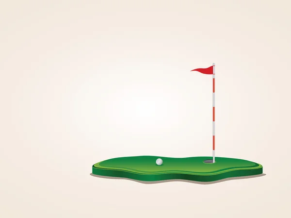 Campo de golf — Vector de stock