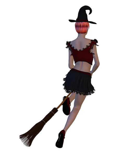 Cute 3d Witch — Stock Photo, Image