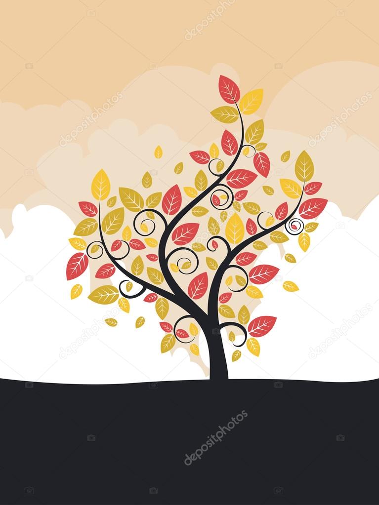 Stylized Autumn Tree