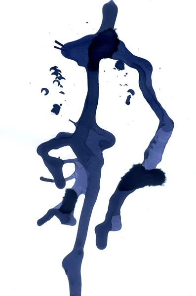 Blauwe aquarel splatters — Stockfoto