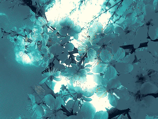 Halftone Blossoms — Stock Photo, Image