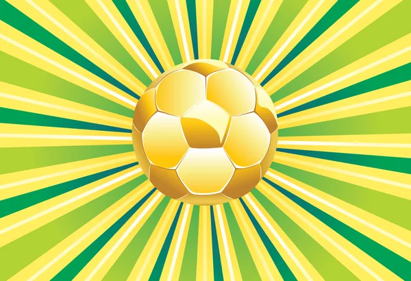 Soccer Ball on Green Background — Stock Vector