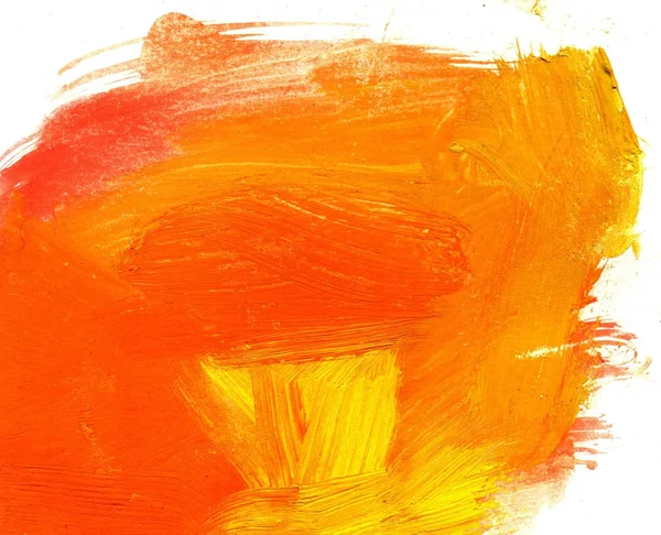 橘黄色的水粉画 — 图库照片