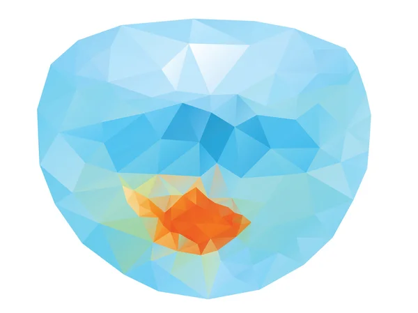 Polygonal Gold Fish Vector Graphics