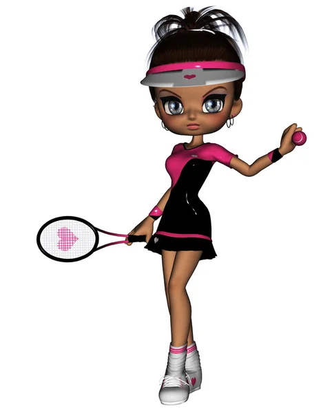 Cartoon-Tennisspieler — Stockfoto