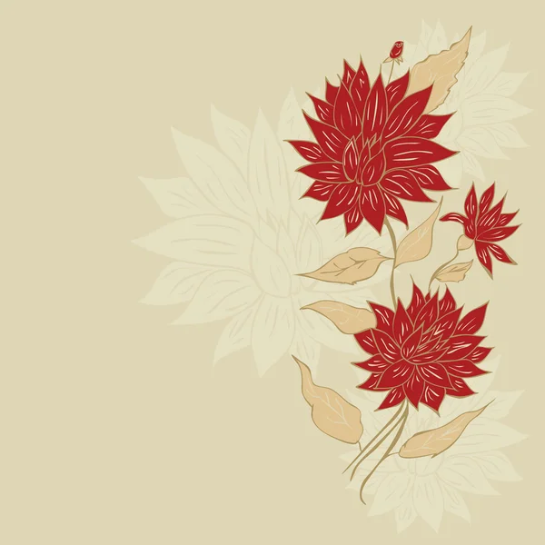 Colorido ornamento de flores — Vector de stock