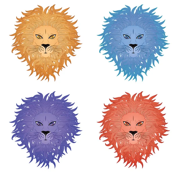 狮子的脸 — 图库矢量图片