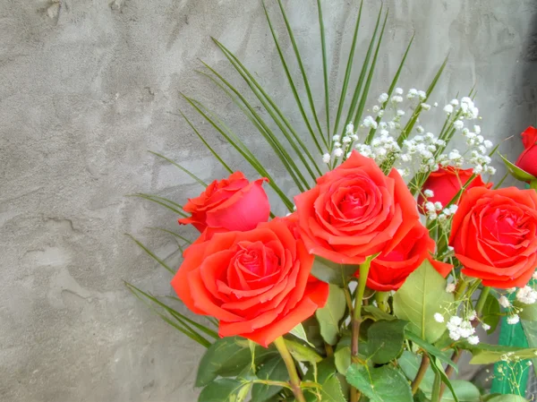 Strauß mit roten Rosen — Stockfoto