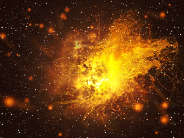 Explosion eines Sterns im All — Stockfoto