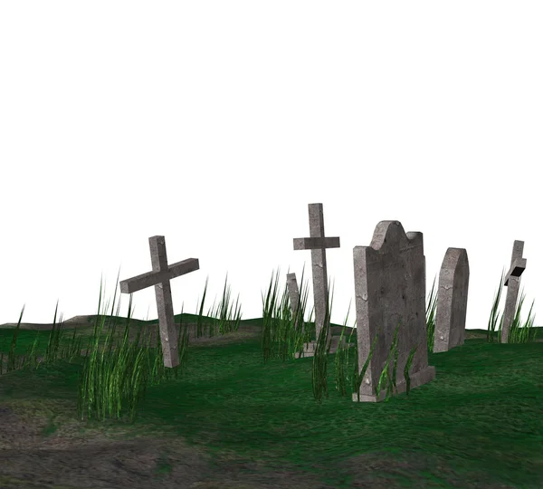 Cimitero 3D — Foto Stock
